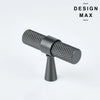 Design Max Modex T knob in metallic gray finish