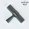 Knurled metallic gray cabinet knob – modern hardware design