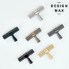 Design Max Modex T Knob color variations – knurled cabinet hardware