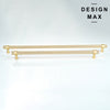 Stylish matte brass appliance pulls with a contemporary design and a tactile, textured surface for comfortable handling. 
