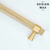 Detailed view of a matte brass appliance pull, illustrating the consistent texture across the cylindrical grip and the non-reflective finish.