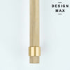 A set of modern and understated appliance handles in a matte brass finish with a uniform textured grip for a secure hold.