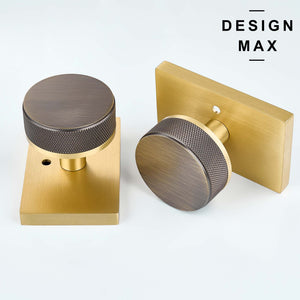 Matte Black Door Knob with Rectangular Backplate – Modern Interior Door Handle Set