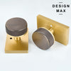 Matte Black Door Knob with Rectangular Backplate – Modern Interior Door Handle Set