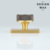 Elegant Matte Black Door Handle – Rectangular Base for a Polished Look