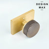 Heavy-Duty Black Door Knob – Corrosion-Resistant Matte Finish with Rectangular Plate