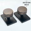 High-Quality Black Door Knob Set – Reinforced Rectangular Plate for Longevity