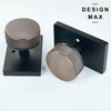 Quick-Install Matte Black Knob – Rectangular Plate for Hassle-Free Setup