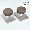 Nimbus Matte Black Door Knob Set – Stylish Rectangular Plate