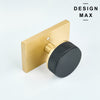Black Matte Door Knob Set – Rectangular Backplate for Contemporary Home Interiors