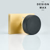 Modern Interior Door Knob – Nimbus Black Finish with Durable Rectangular Plate