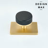 Nimbus Black Door Lever Handle – Rectangular Plate Design for Enhanced Aesthetics
