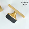 Black Interior Door Knob Set – Nimbus Finish with Sturdy Rectangular Plate