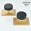 Heavy-Duty Black Door Knob – Corrosion-Resistant Matte Finish with Rectangular Plate