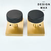 Scratch-Resistant Black Door Handle – Durable Rectangular Backplate Design