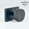 High-End Knurled Door Knob – Solid Brass Construction & Rectangular Backplate