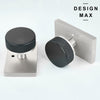 Nimbus Matte Black Door Knob Set – Stylish Rectangular Plate