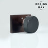 Nimbus Matte Black Door Knob Set – Stylish Rectangular Plate