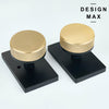 Contemporary Black Door Knob – Rectangular Plate for a Luxe, High-End Look