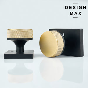 Matte Black Door Knob with Rectangular Backplate – Modern Interior Door Handle Set