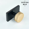 High-Quality Black Door Knob Set – Reinforced Rectangular Plate for Longevity