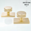 Premium Knurled Round Door Knob – Heavy-Duty Solid Brass with Backplate