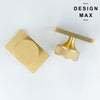 Durable Solid Brass Knob – Knurled Grip & Rectangular Backplate for Doors