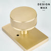 Classic Round Knurled Door Knob – Solid Brass with Matching Backplate
