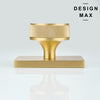 Elegant Knurled Brass Door Handle – Rectangular Backplate for Interior/Exterior Doors