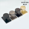 Polished Brass Knurled Knob – Rectangular Backplate for Enhanced Style