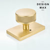 High-End Knurled Door Knob – Solid Brass Construction & Rectangular Backplate
