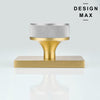 Elegant Matte Black Door Handle – Rectangular Base for a Polished Look