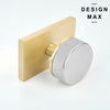 Closet Door Knob Set – Black Rectangular Plate for Seamless Home Décor