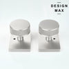 Polished Brass Knurled Knob – Rectangular Backplate for Enhanced Style
