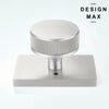 Handcrafted Solid Brass Knurled Knob – Rectangular Backplate for Durability