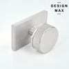 Luxury Knurled Brass Door Knob – Rectangular Backplate for Upscale Homes