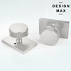 Rust-Resistant Knurled Door Knob – Solid Brass with Rectangular Backplate
