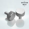 Modern brass cabinet knobs with a brushed nickel finish, creating a sleek and contemporary look

