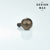 Modern brass cabinet knobs with a curved handle, adding a touch of sophistication
