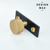 Gold Knurled Knobs with Backplate