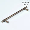 Classic knurled antique brass hardware bar pull