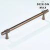 High-end antique brass cabinet pull with knurling