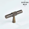 Premium knurled antique brass cabinet handle