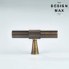 Design Max Novus antique brass knurled cabinet pull
