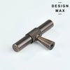 Modern antique brass cabinet handle with textured grip