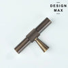 Antique brass cabinet bar pull with knurled texture