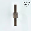 Antique brass knurled cabinet pull by Design Max