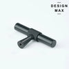 Novus Knurled Matte Black T Knob with textured grip.