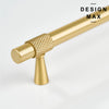 Matte brass knurled pull for bathroom vanity cabinets