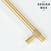 Kitchen cabinet pull in knurled matte brass finish